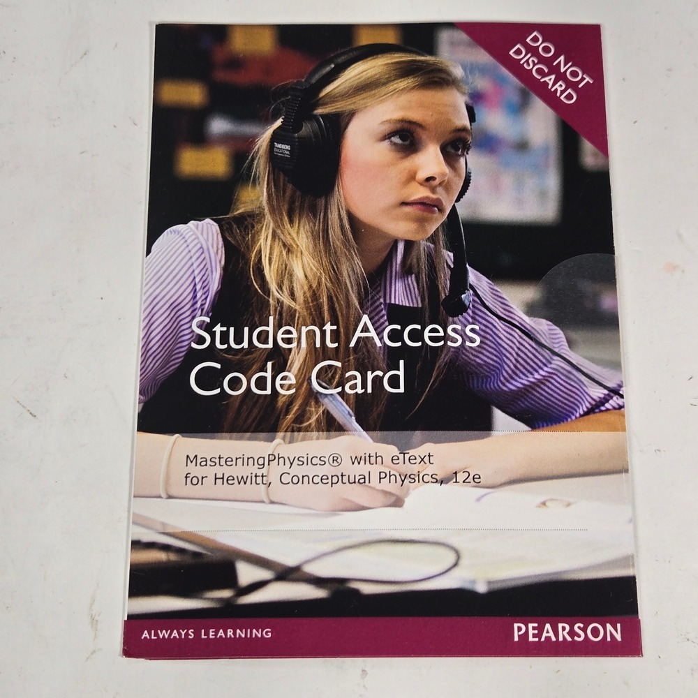 Pearson MasteringPhysics Student Access Code Card‎ Hewitt Conceptual Physics 12e